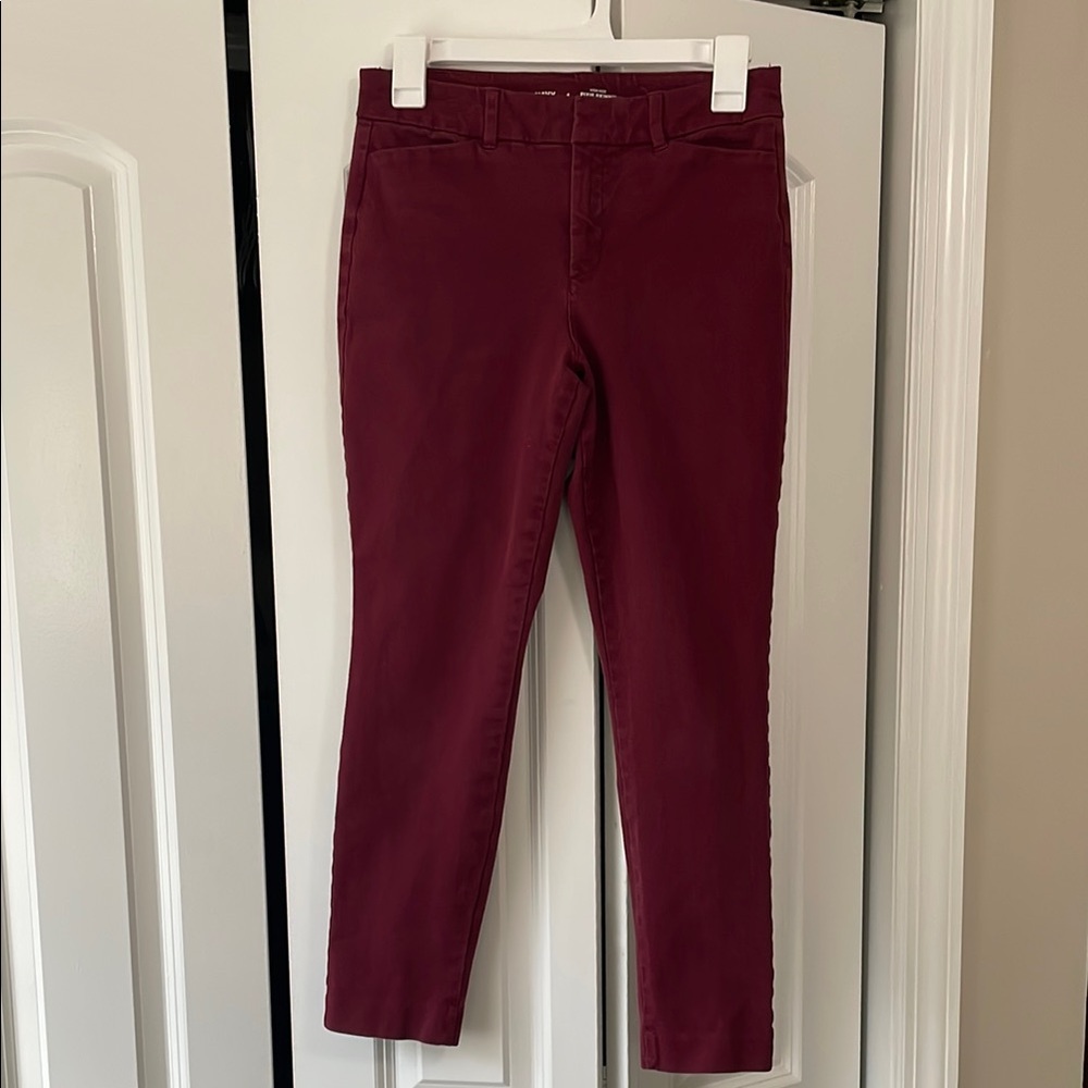 Old Navy Burgundy High Rise Pixie Skinny Pants